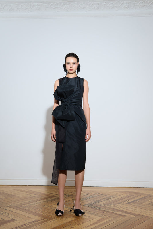 BLACK TIGHT MIDI DRESS THE 2ND SKIN CO.